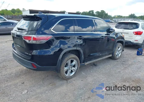 2015 Toyota Highlander Limited V6 z USA, uszkodzony, nr VIN 5TDDKRFH5FS076512